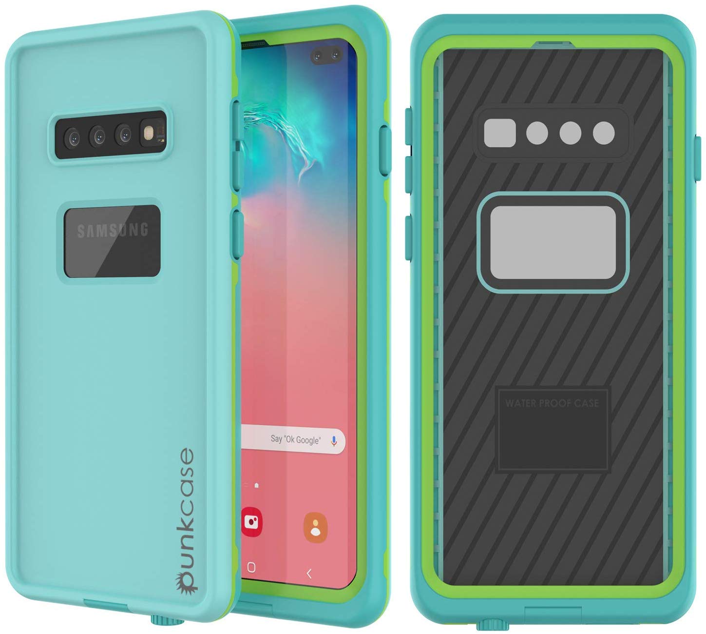Punkcase S10+ Plus Waterproof Case [Aqua Series] Armor Cover [Teal]