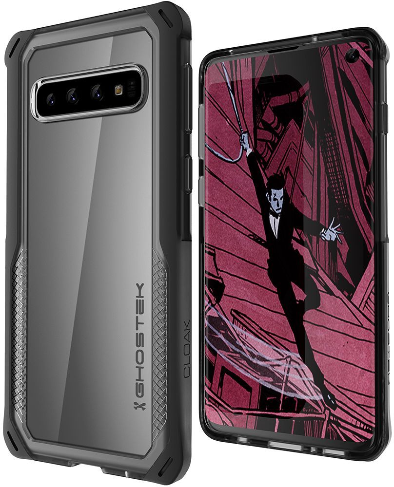 Galaxy S10 Clear Protective Case | Cloak 4 Series [Black]