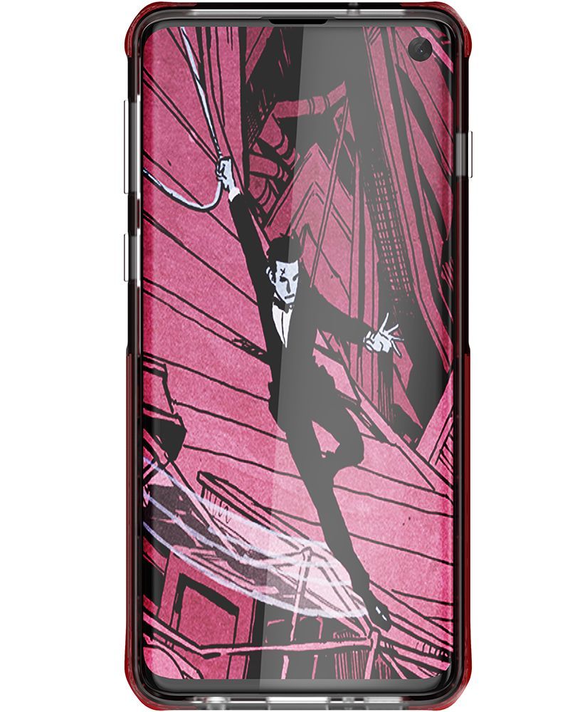 Galaxy S10 Clear Protective Case | Cloak 4 Series [Red]