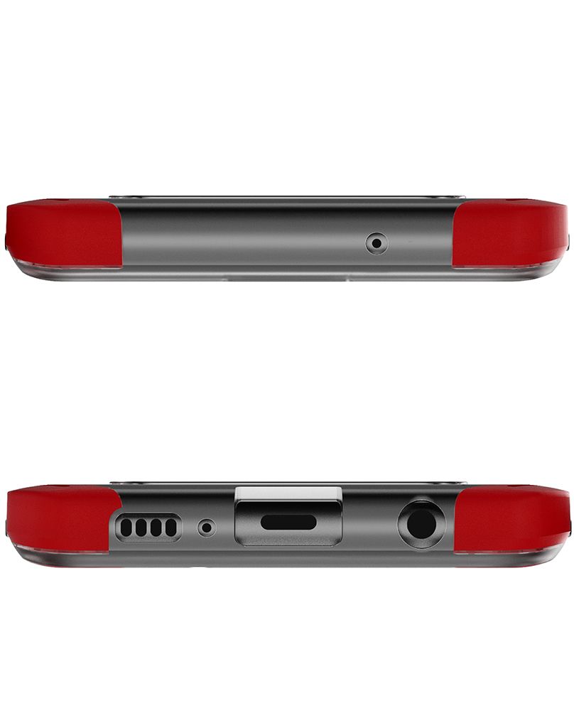 Galaxy S10 Clear Protective Case | Cloak 4 Series [Red]