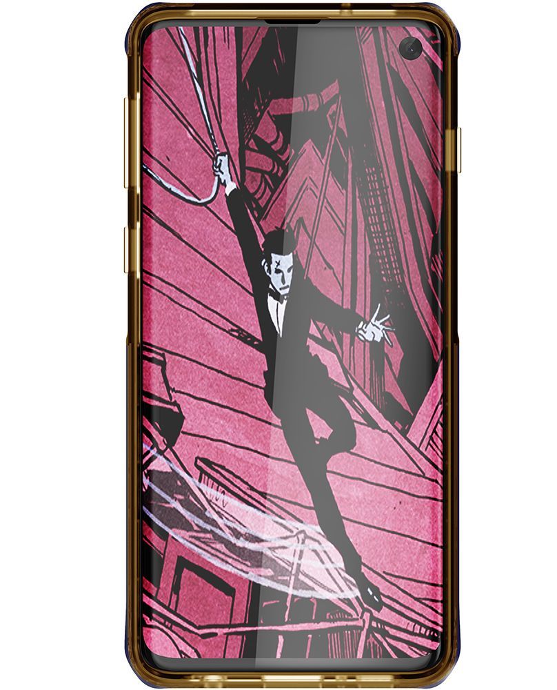 Galaxy S10 Clear Protective Case | Cloak 4 Series [Blue/Gold]