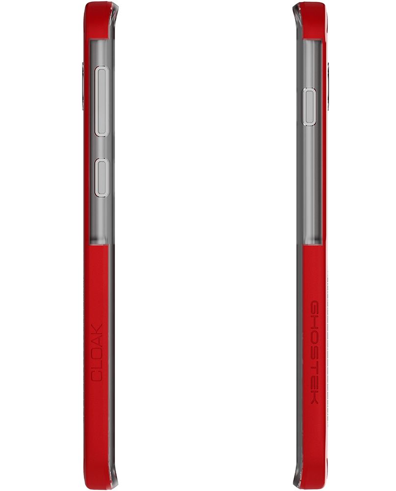 Galaxy S10 Clear Protective Case | Cloak 4 Series [Red]