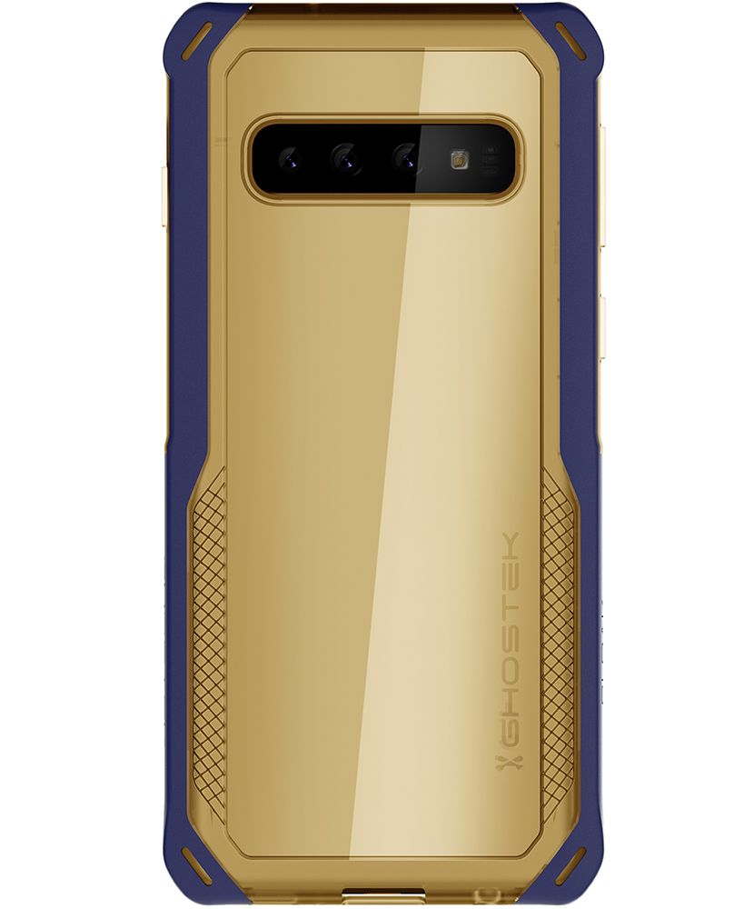 Galaxy S10 Clear Protective Case | Cloak 4 Series [Blue/Gold]