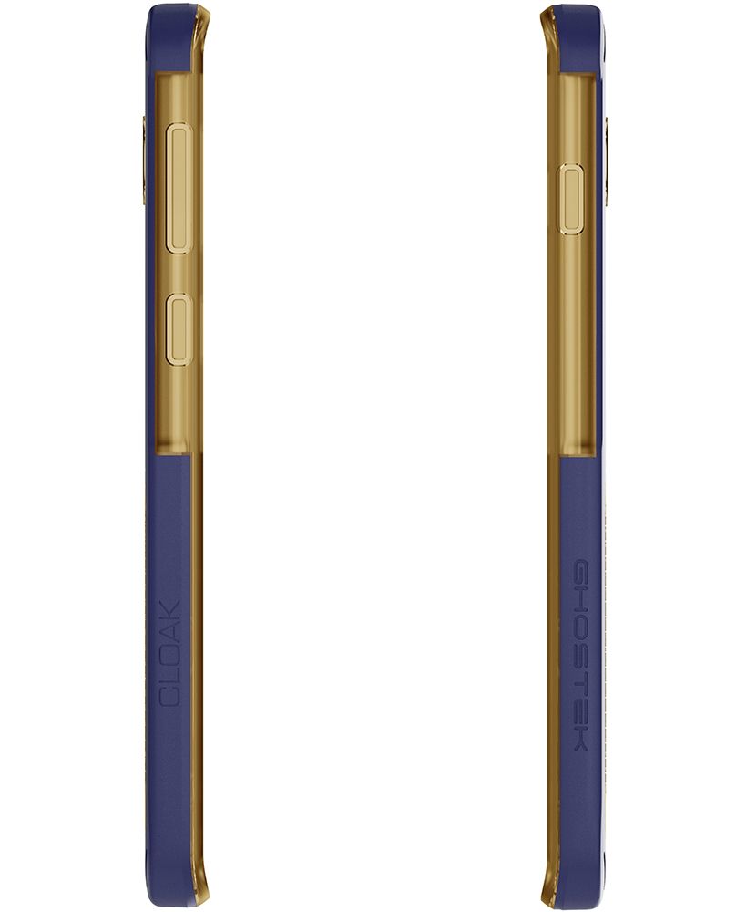 Galaxy S10 Clear Protective Case | Cloak 4 Series [Blue/Gold]