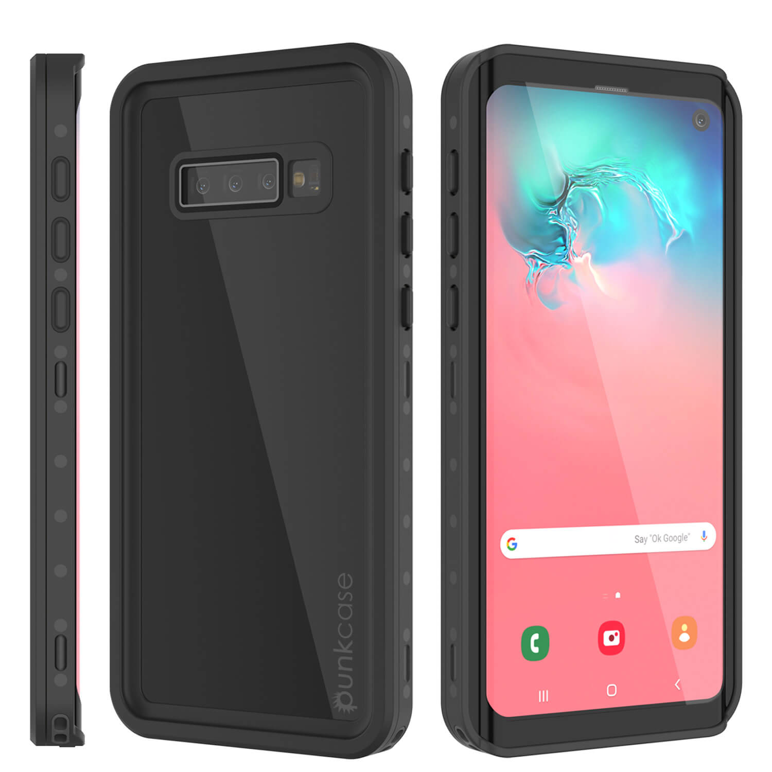 Galaxy S10 Waterproof Case PunkCase StudStar Black Thin 6.6ft Underwater IP68 Shock/Snow Proof, Black Galaxy S10 Waterproof Case PunkCase StudStar Black Thin 6.6ft Underwater IP68 Shock/Snow Proof, Black