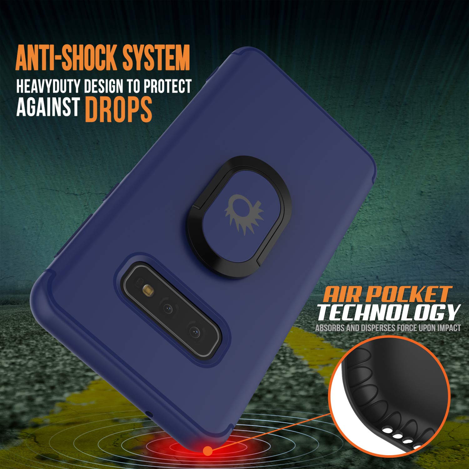 Galaxy S10e Case, Punkcase Magnetix Protective TPU Cover W/ Kickstand, Sceen Protector[Blue]