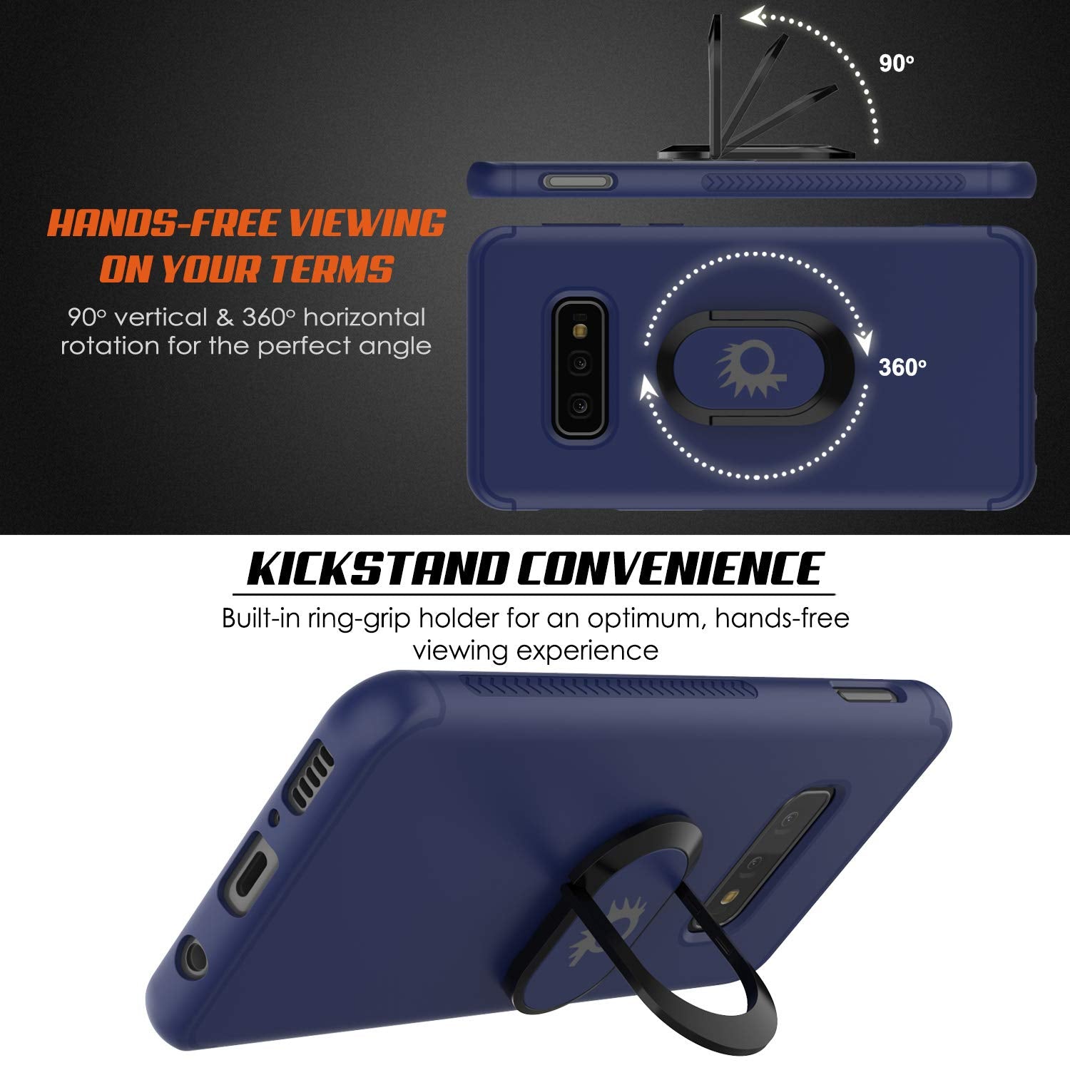 Galaxy S10e Case, Punkcase Magnetix Protective TPU Cover W/ Kickstand, Sceen Protector[Blue]
