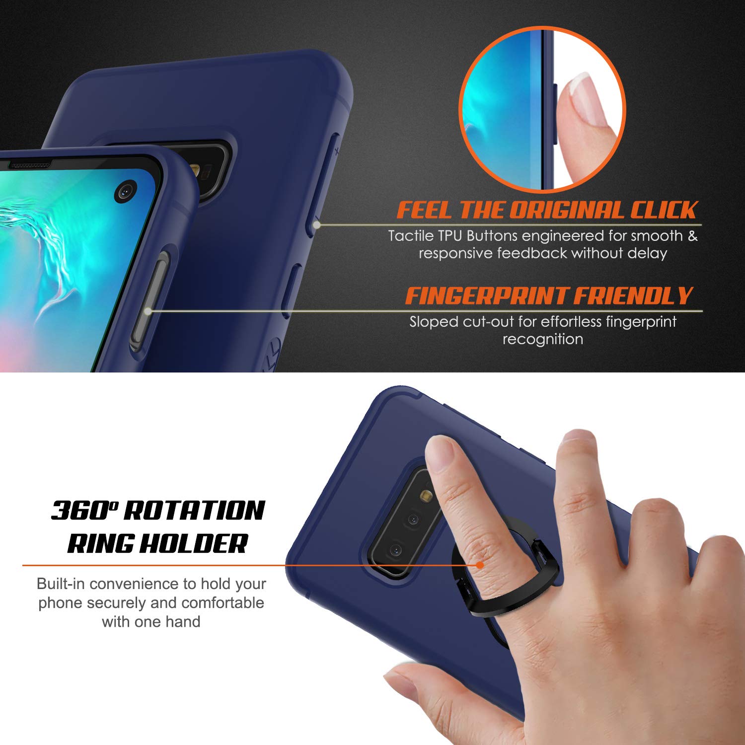 Galaxy S10e Case, Punkcase Magnetix Protective TPU Cover W/ Kickstand, Sceen Protector[Blue]