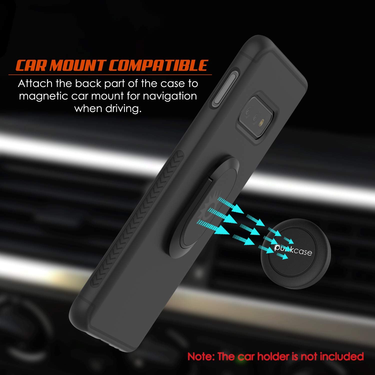 Galaxy S10e Case, Punkcase Magnetix Protective TPU Cover W/ Kickstand, Sceen Protector[Black]