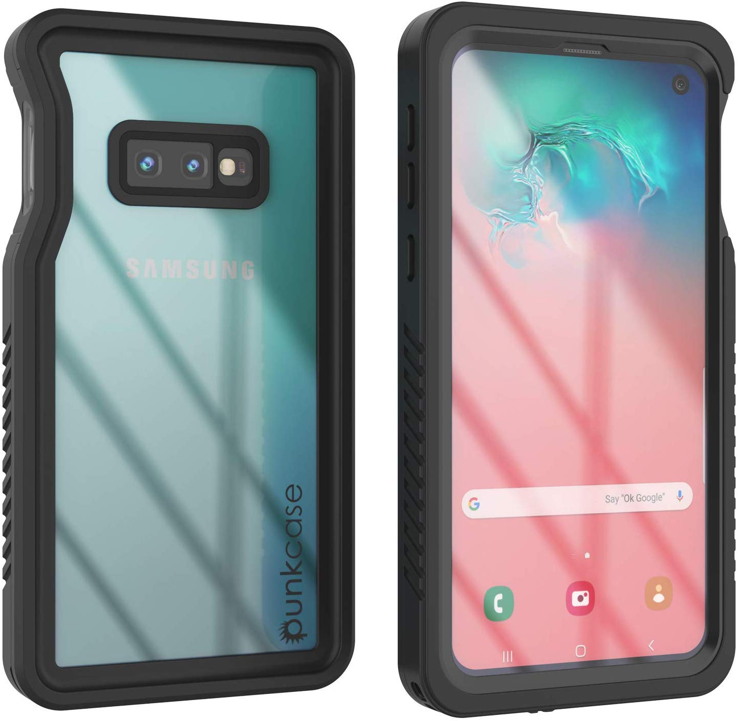 Galaxy S10e Water/Shockproof With Screen Protector Case [Black]