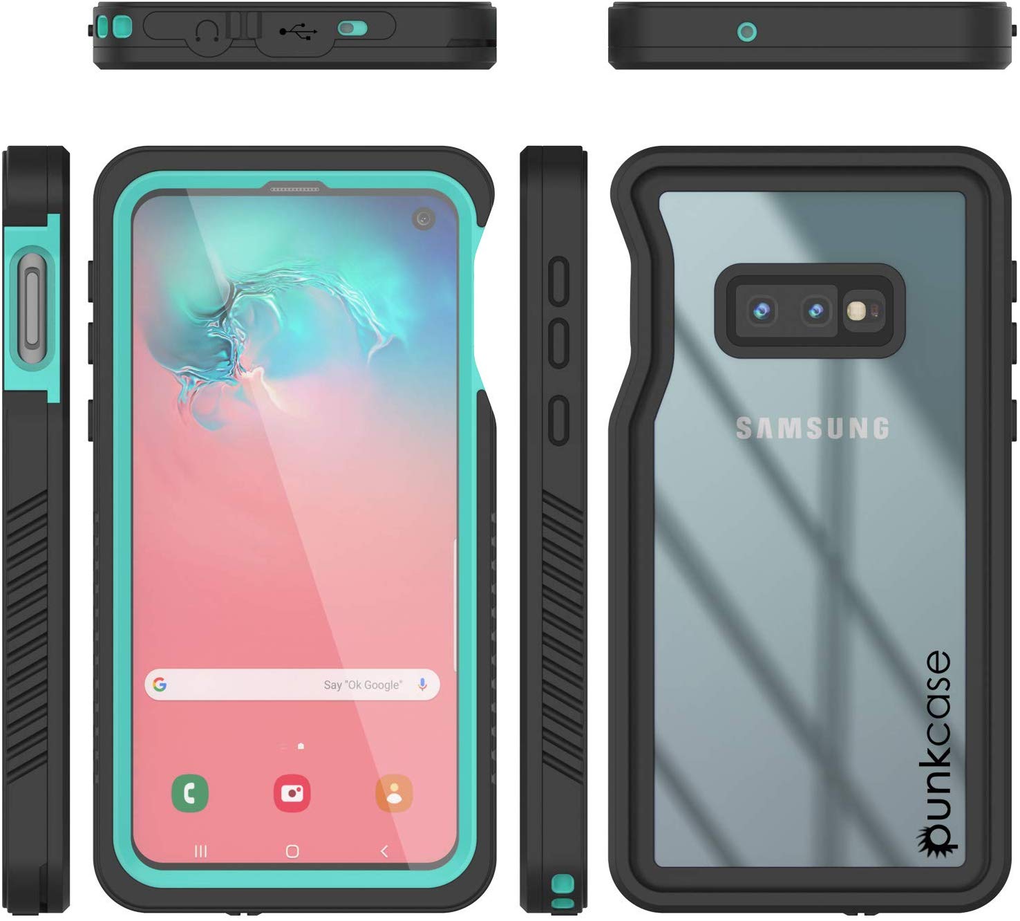 Galaxy S10e Water/Shock/Snowproof | Screen Protector Case [Teal]