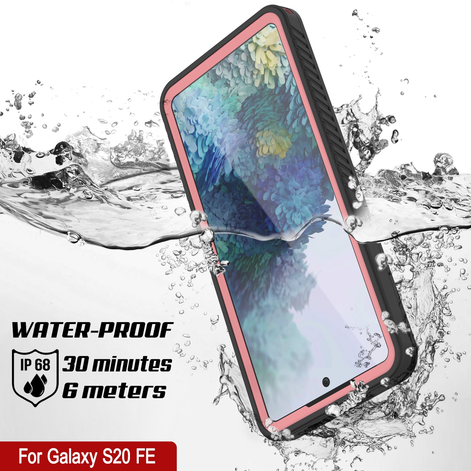 Galaxy S20 FE Water/Shock/Snowproof [Extreme Series] Slim Screen Protector Case [Pink]