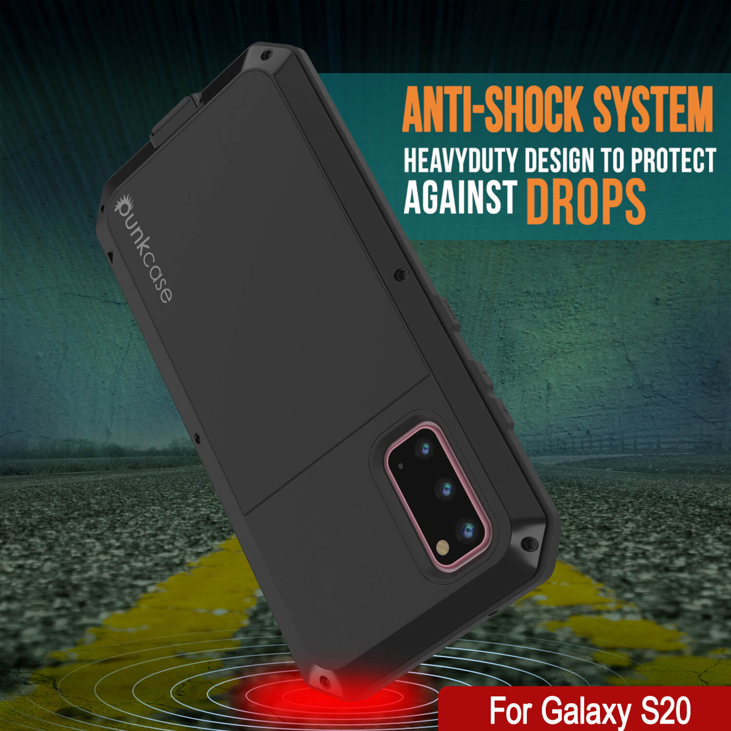 Galaxy s20 Metal Case, Heavy Duty Military Grade Rugged Armor Cover [Black]