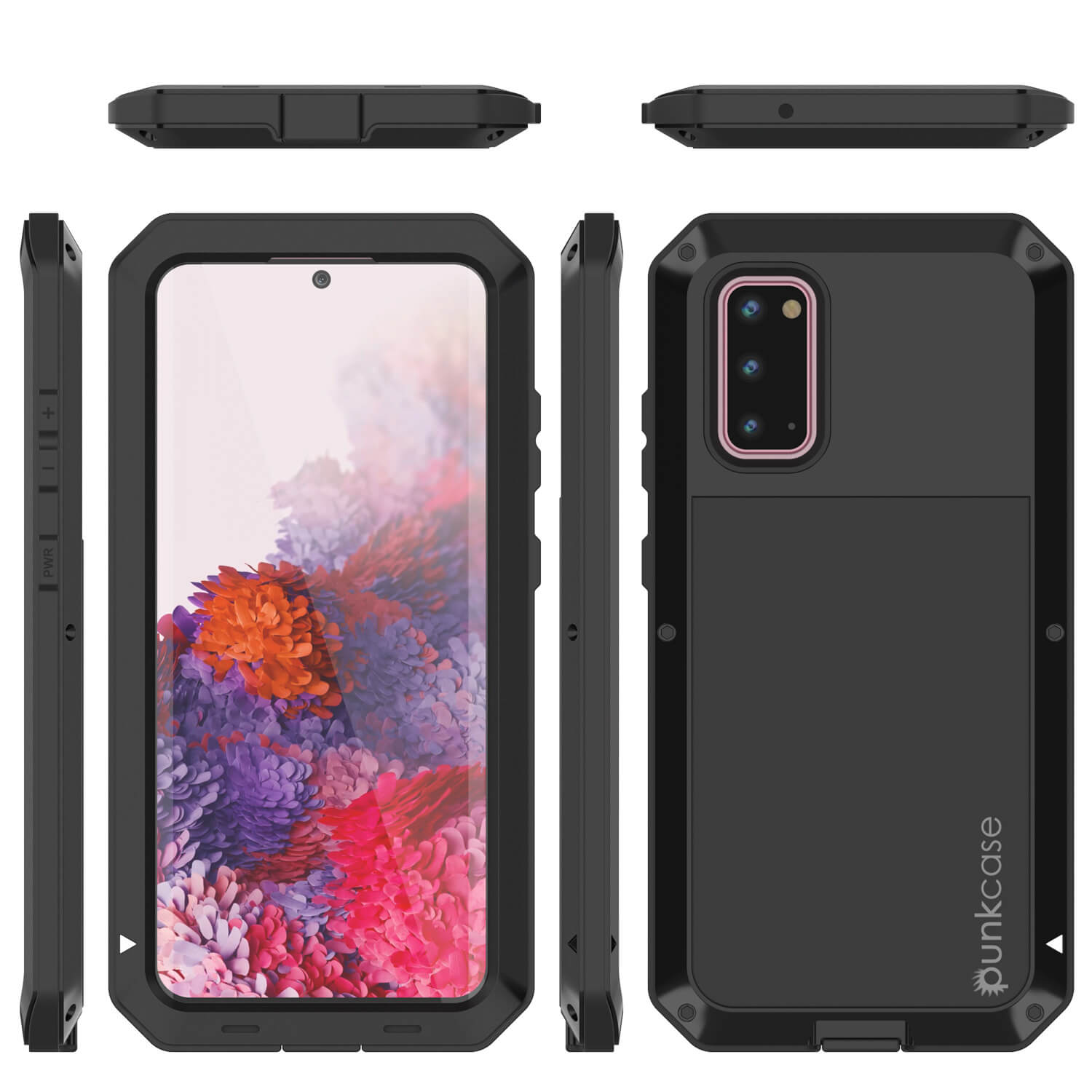 Galaxy s20 Metal Case, Heavy Duty Military Grade Rugged Armor Cover [Black]