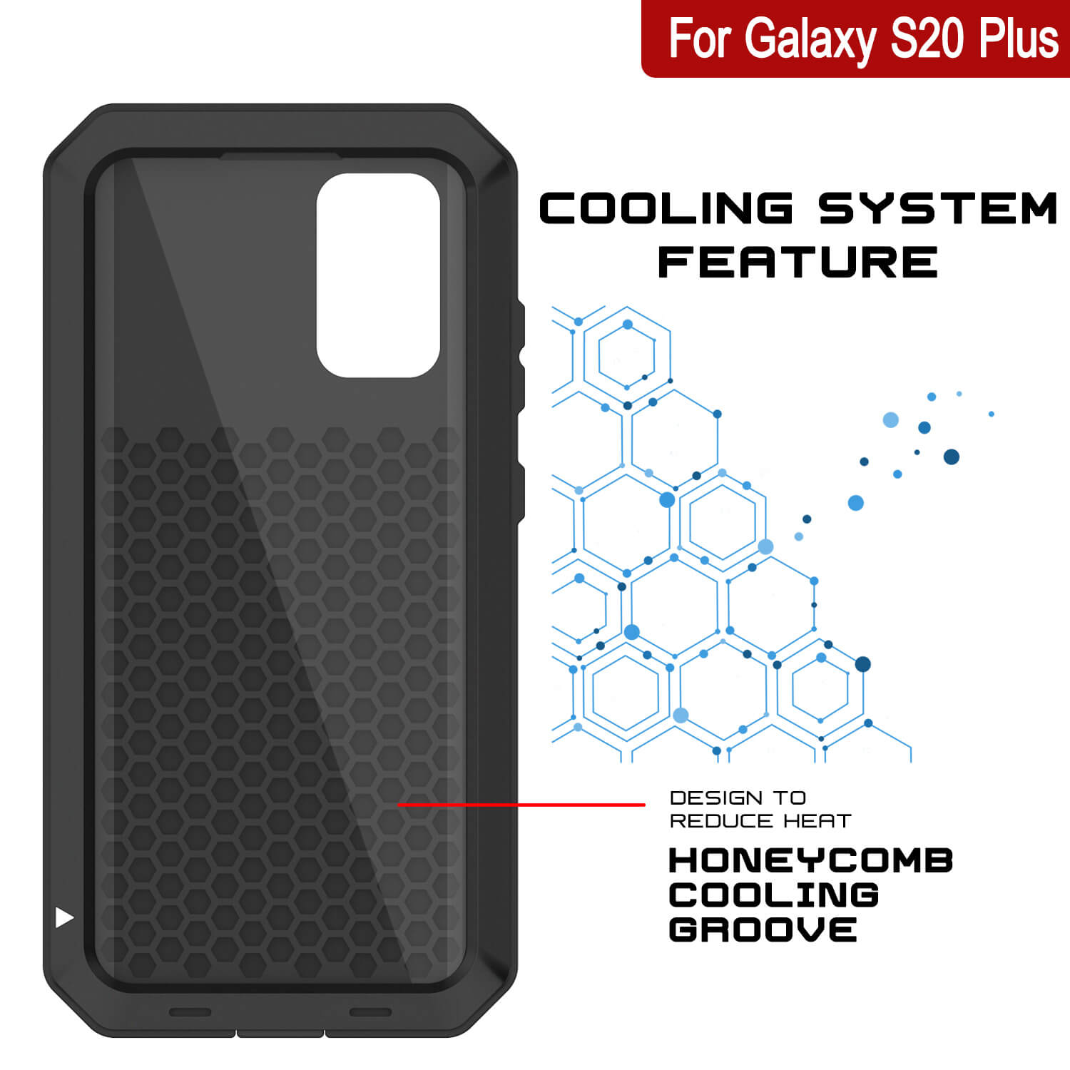 Galaxy s20+ Plus Metal Case, Heavy Duty Military Grade Rugged Armor Cover [Black]