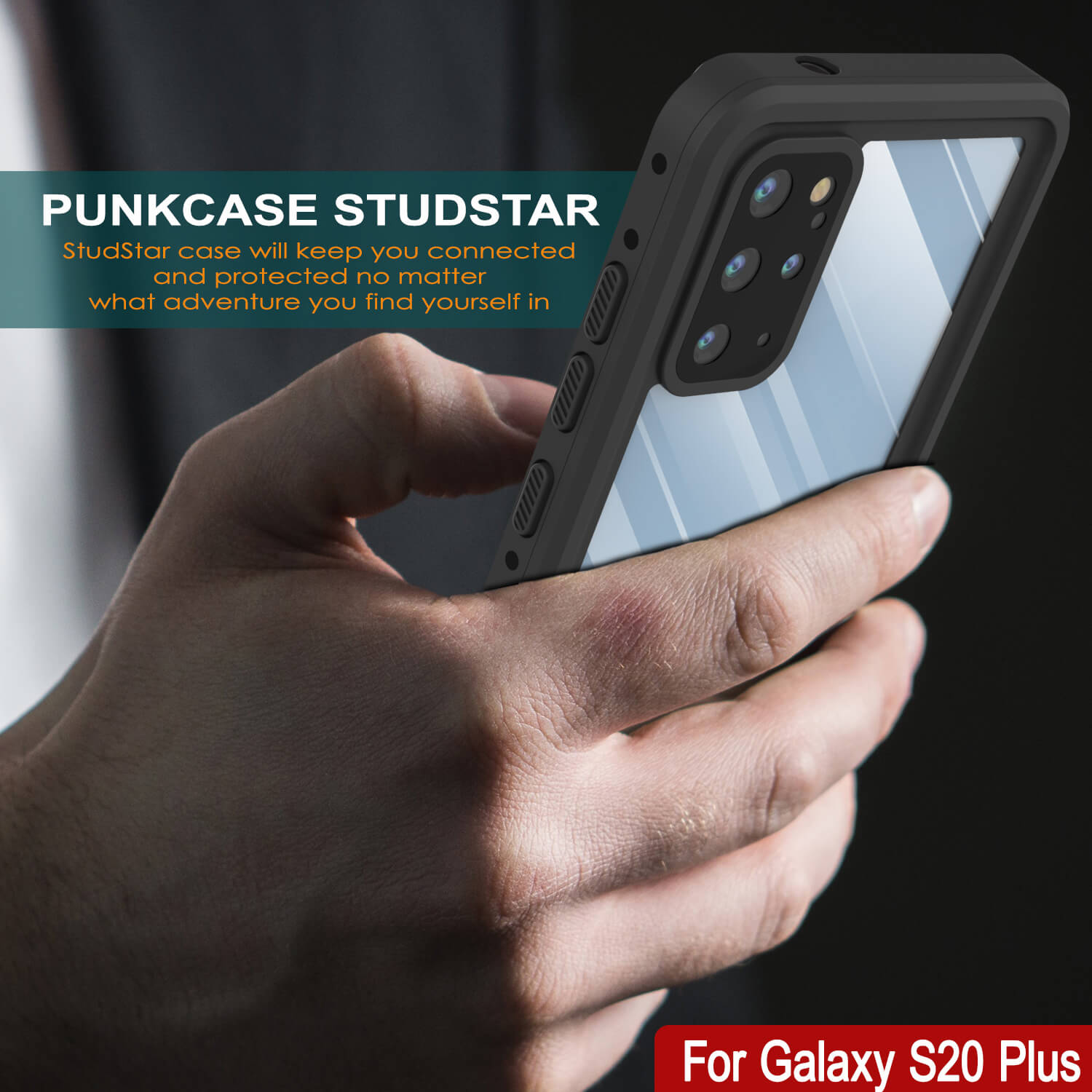 Galaxy S20+ Plus Waterproof Case PunkCase StudStar Clear Thin 6.6ft Underwater IP68 Shock/Snow Proof