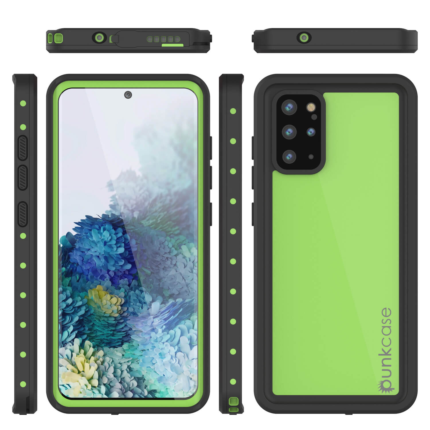 Galaxy S20+ Plus Waterproof Case PunkCase StudStar Light Green Thin 6.6ft Underwater IP68 ShockProof