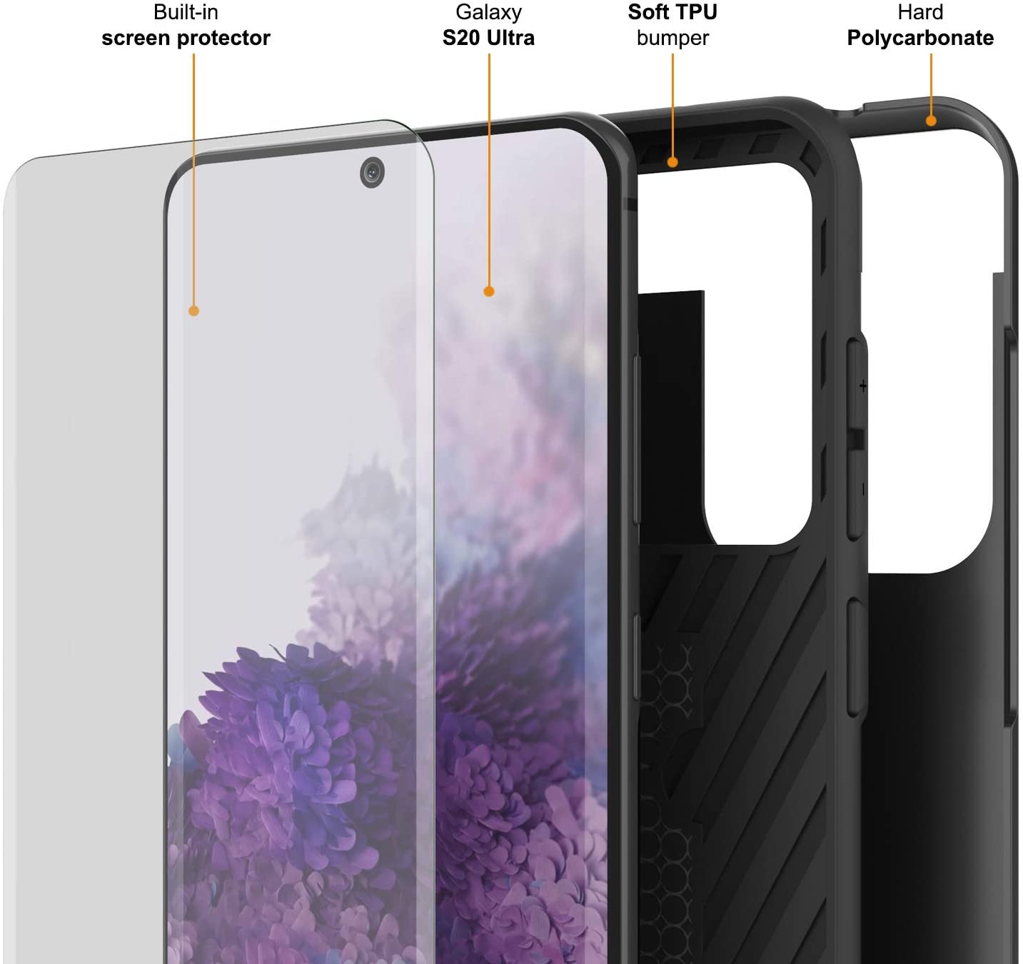 Galaxy S20 Ultra Case, PUNKcase [SLOT Series] [Slim Fit] Dual-Layer Armor Cover w/Integrated Anti-Shock System, Credit Card Slot [Grey]