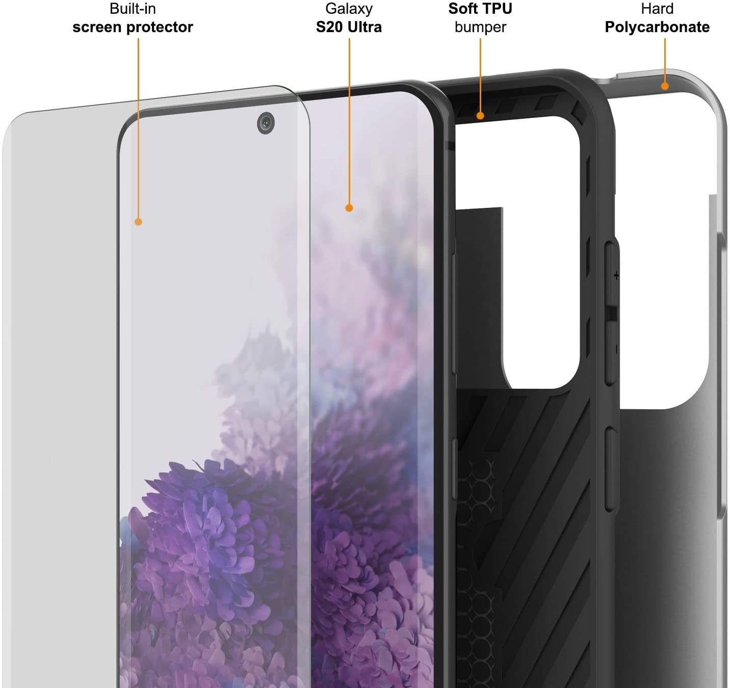 Galaxy S20 Ultra Case, PUNKcase [SLOT Series] [Slim Fit] Dual-Layer Armor Cover w/Integrated Anti-Shock System, Credit Card Slot [Silver]