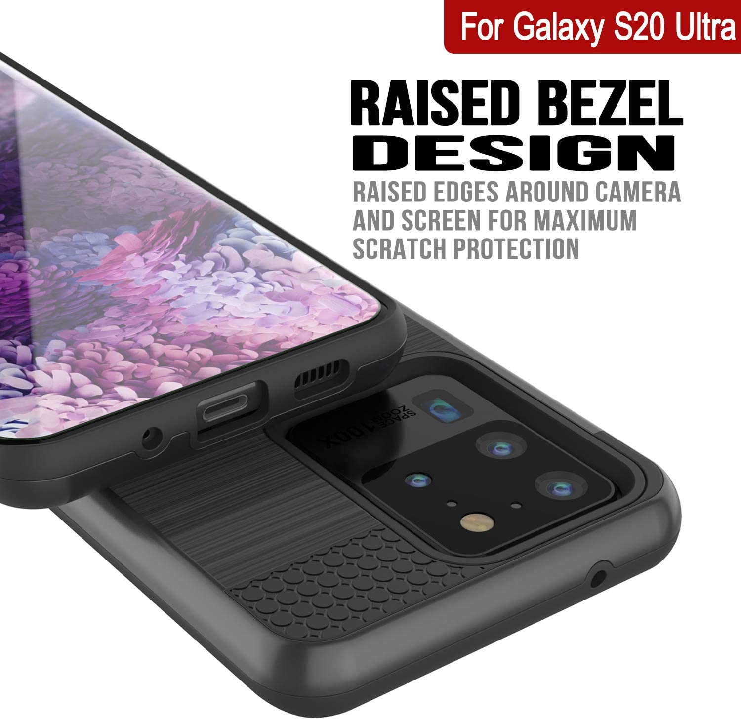 Galaxy S20 Ultra Case, PUNKcase [SLOT Series] [Slim Fit] Dual-Layer Armor Cover w/Integrated Anti-Shock System, Credit Card Slot [Grey]