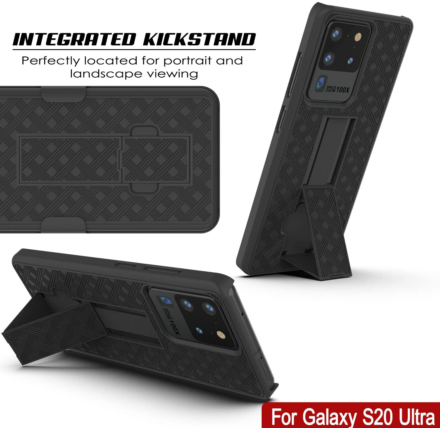 Galaxy S24 Ultra Case, Punkcase Holster Belt Clip With Screen Protector [Purple]