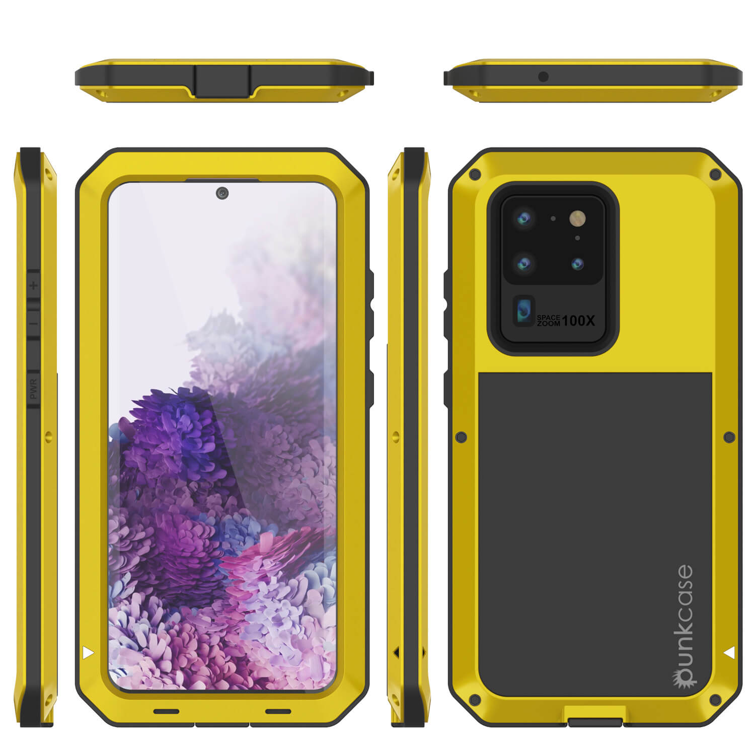 Galaxy S20 Ultra Metal Case, Heavy Duty Military Grade Rugged Armor Cover [Neon]