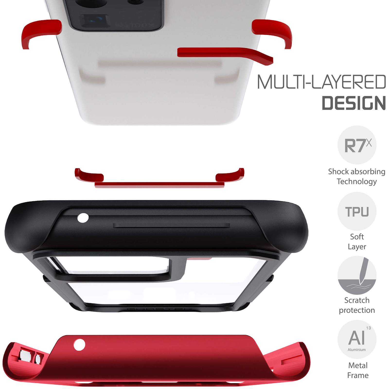 Galaxy S20 Ultra Military Grade Aluminum Case | Atomic Slim Series [Pink]