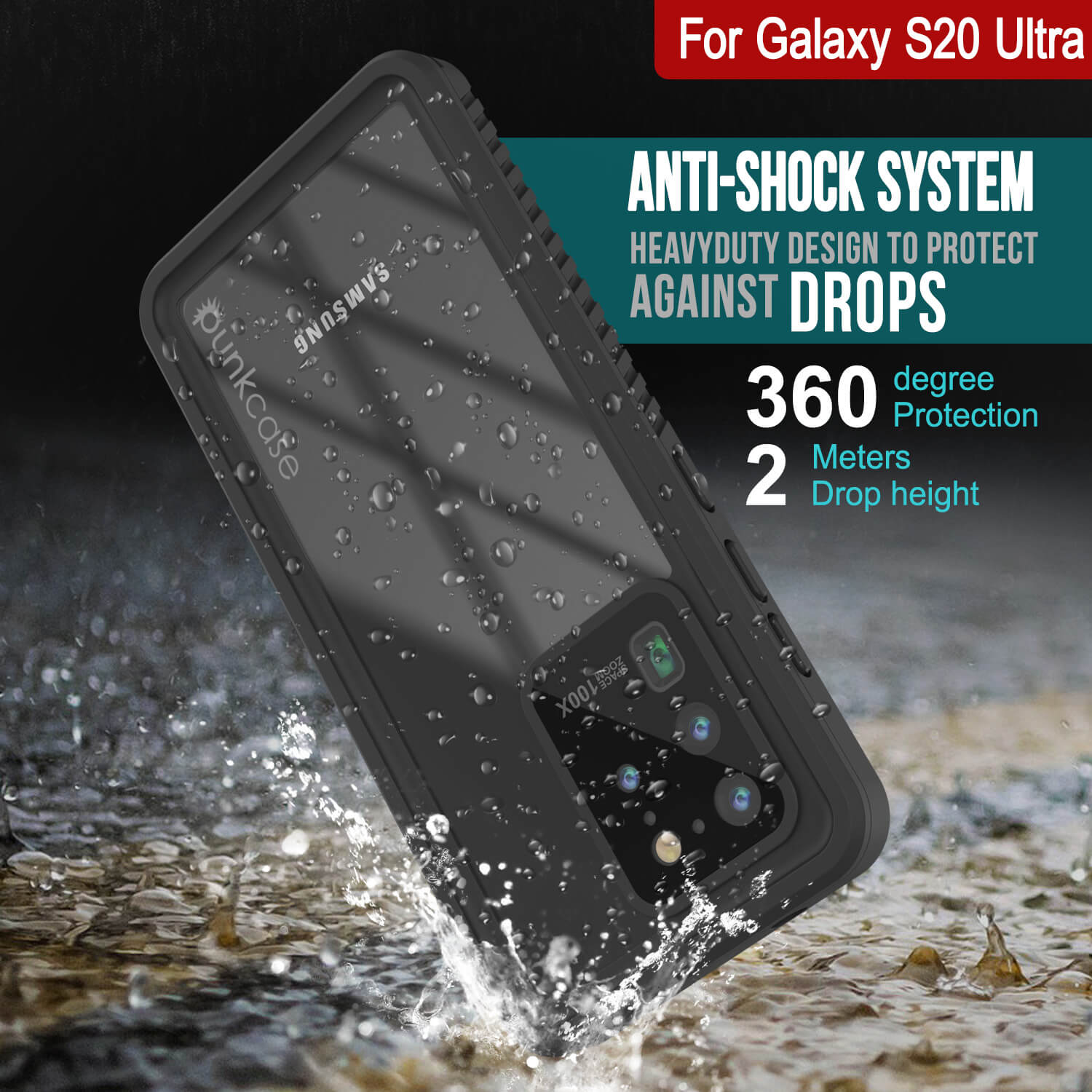 Galaxy S20 Ultra Water/Shockproof Case w/Screen Protector – punkcase