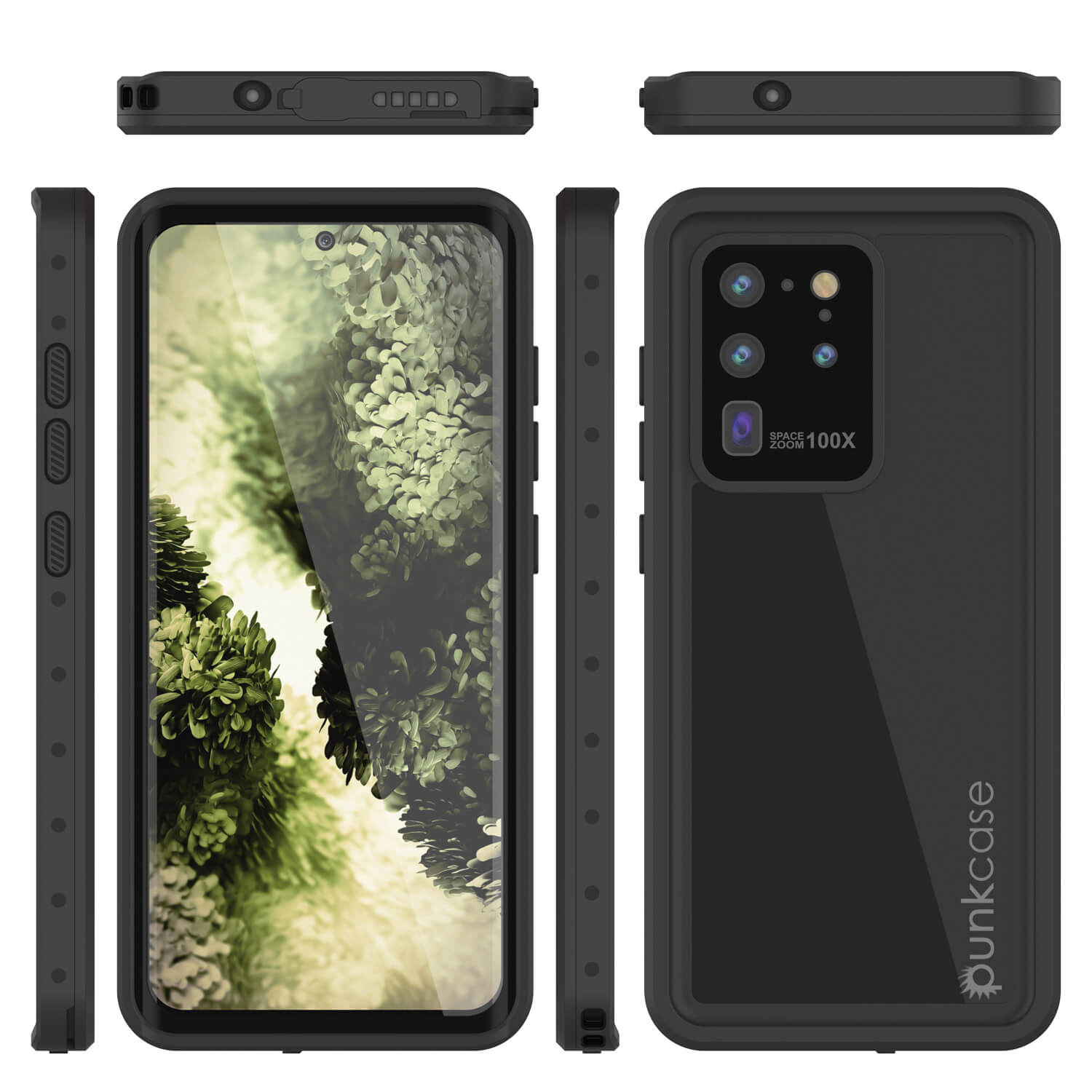Galaxy S20 Ultra Waterproof Case PunkCase StudStar Black Thin 6.6ft  Underwater IP68 Shock/Snow Proof