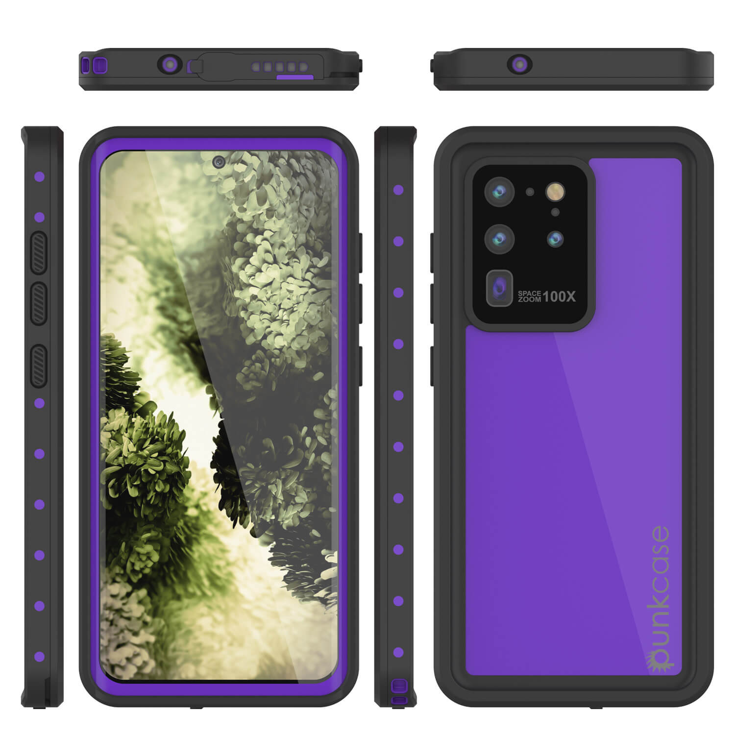 Galaxy S20 Ultra Waterproof Case PunkCase StudStar Purple Thin 6.6ft Underwater IP68 Shock/Snow Proof