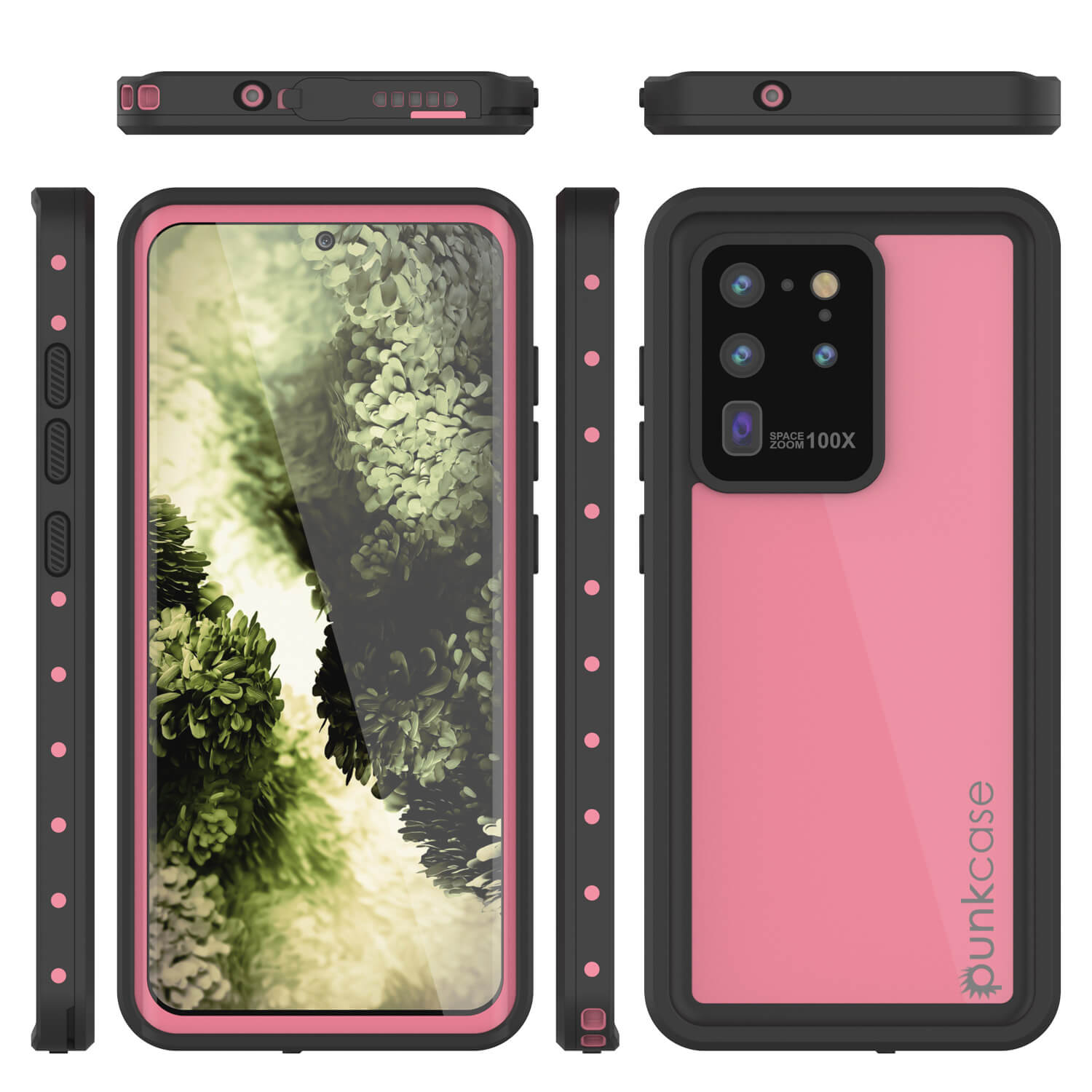 Galaxy S20 Ultra Waterproof Case PunkCase StudStar Pink Thin 6.6ft Underwater IP68 Shock/Snow Proof