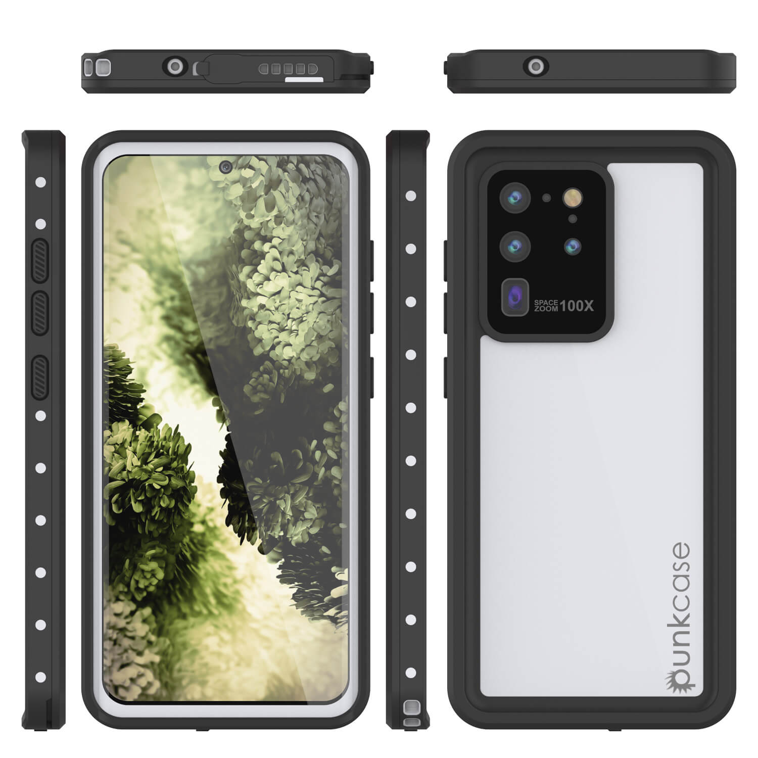 Galaxy S20 Ultra Waterproof Case, Punkcase StudStar White Thin 6.6ft Underwater IP68 Shock/Snow Proof