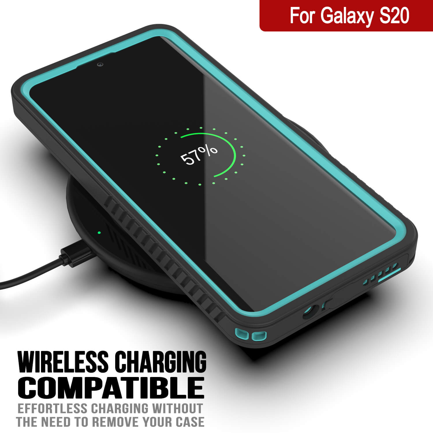 Galaxy S20 Water/Shock/Snowproof [Extreme Series]  Screen Protector Case [Teal]