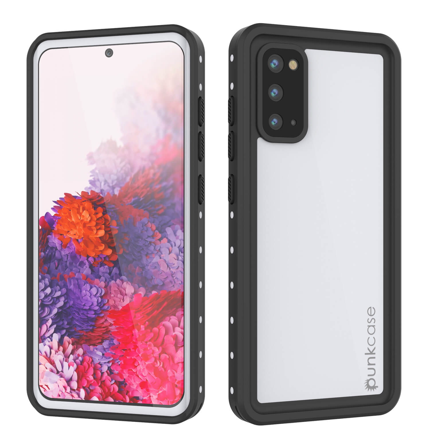 Galaxy S20 Waterproof Case, Punkcase StudStar White Thin 6.6ft Underwater IP68 Shock/Snow Proof