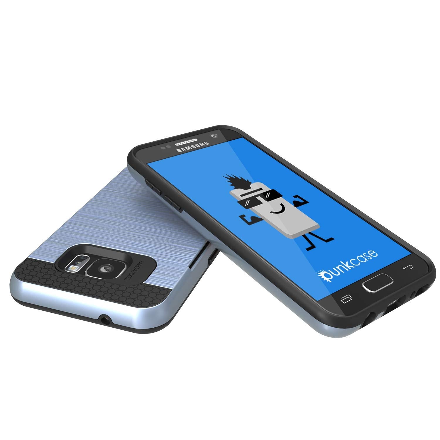 Galaxy S7+ Plus Dual-Layer Ultra Screen Protector Case W/ Card Slot [Navy]