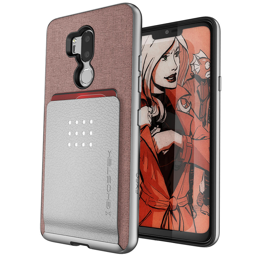 LG G7 Thinq Protective Wallet Case | Exec 2 Series [Pink]