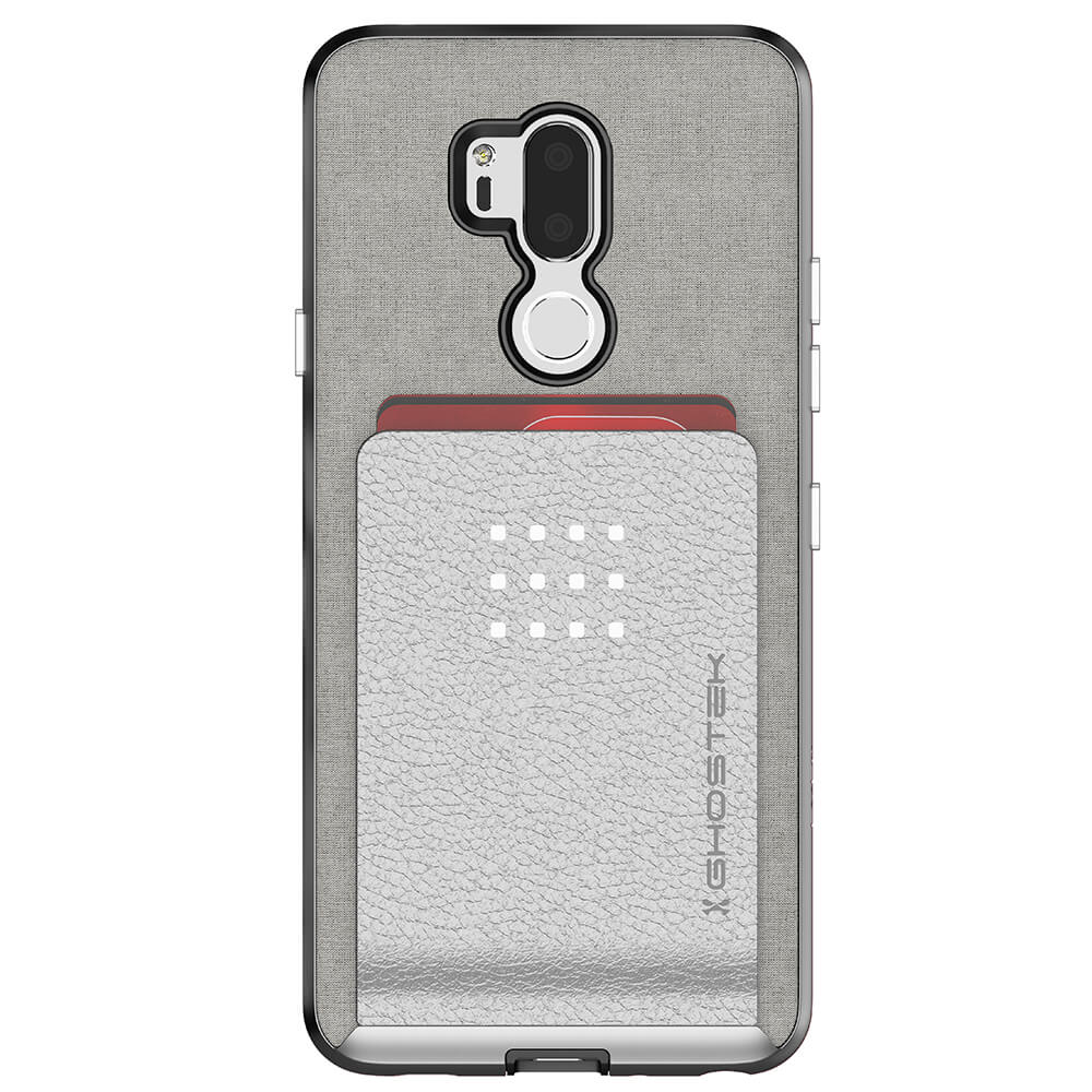 LG G7 Thinq Protective Wallet Case | Exec 2 Series [Silver]
