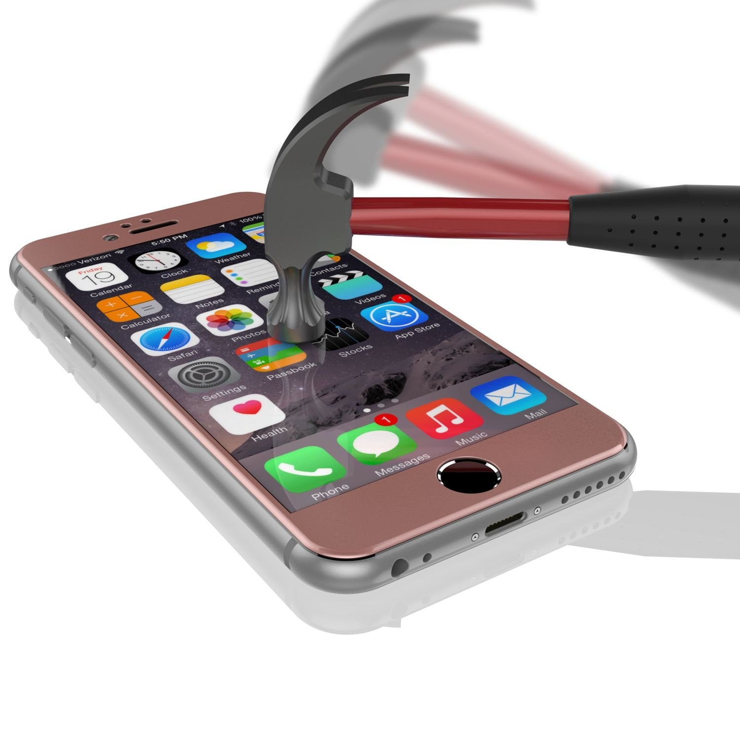 Galaxy S7 Gold Screen Protector, Punkcase Glass SHIELD Tempered Glass Protector 0.33mm Thick 9H