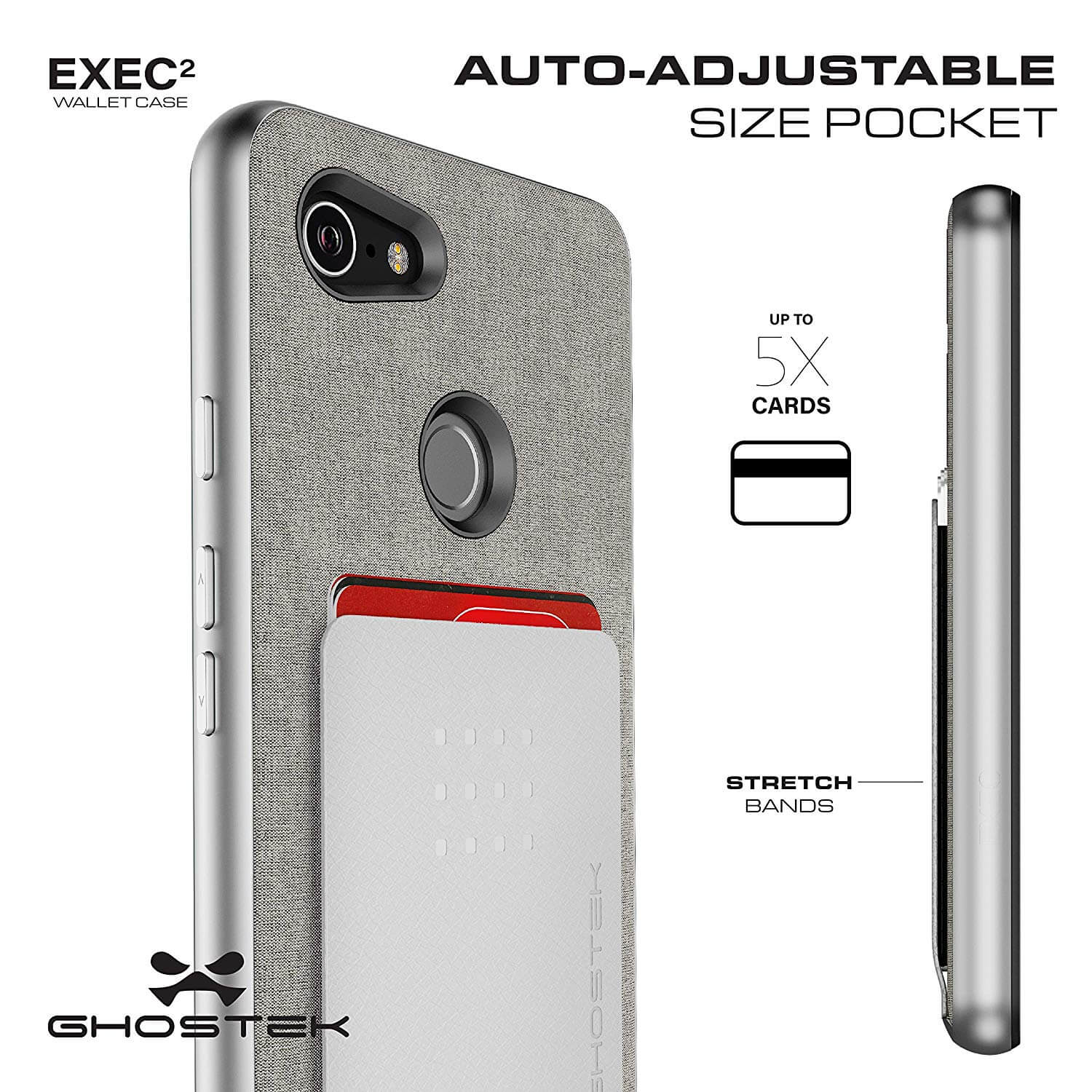 Google Pixel 3 XL Protective Wallet Case | Exec 2 Series [Black]