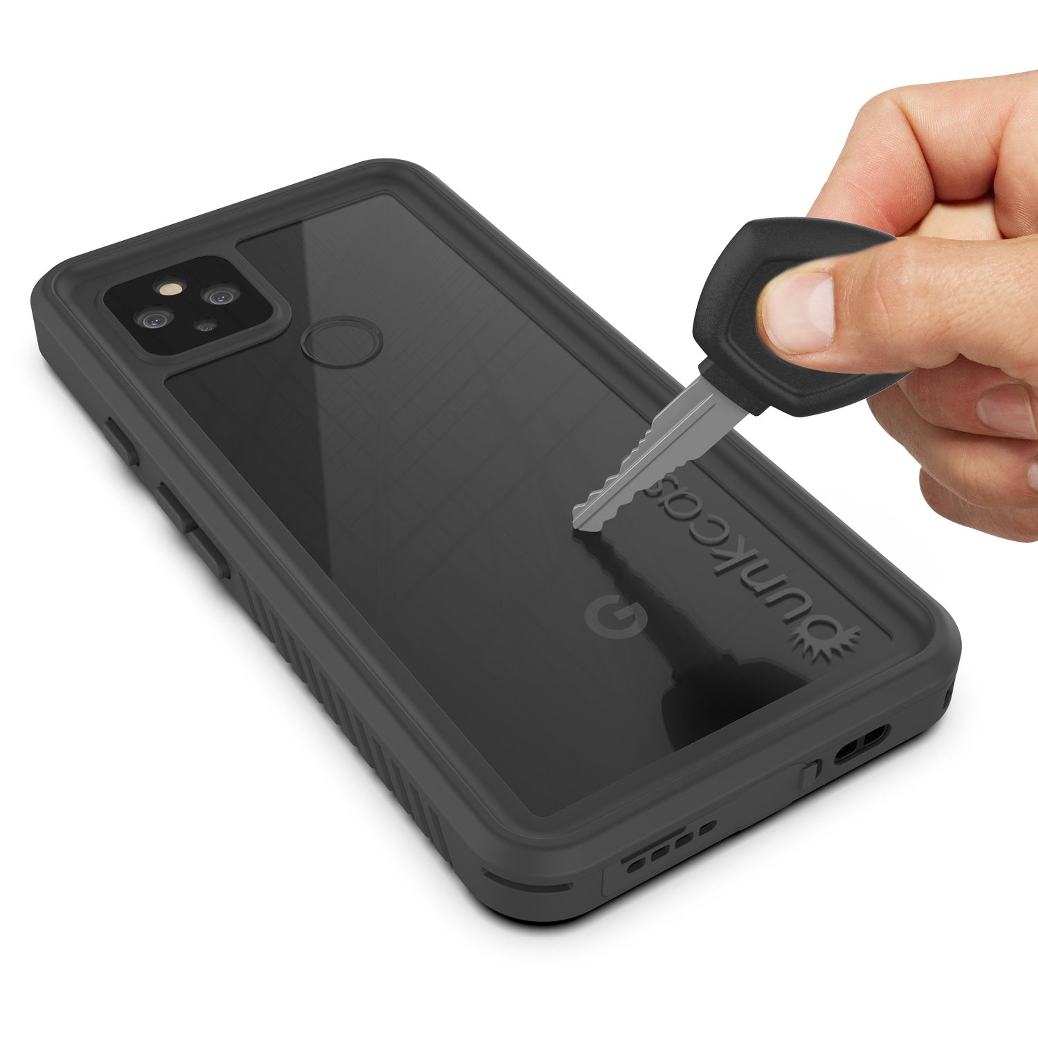 Google Pixel 4a 5G  Waterproof Case, Punkcase [Extreme Series] Armor Cover W/ Built In Screen Protector [Black]