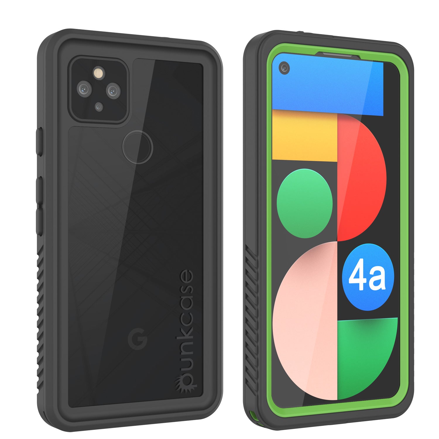 Google Pixel 4a 5G  Waterproof Case, Punkcase [Extreme Series] Armor Cover W/ Built In Screen Protector [Light Green]