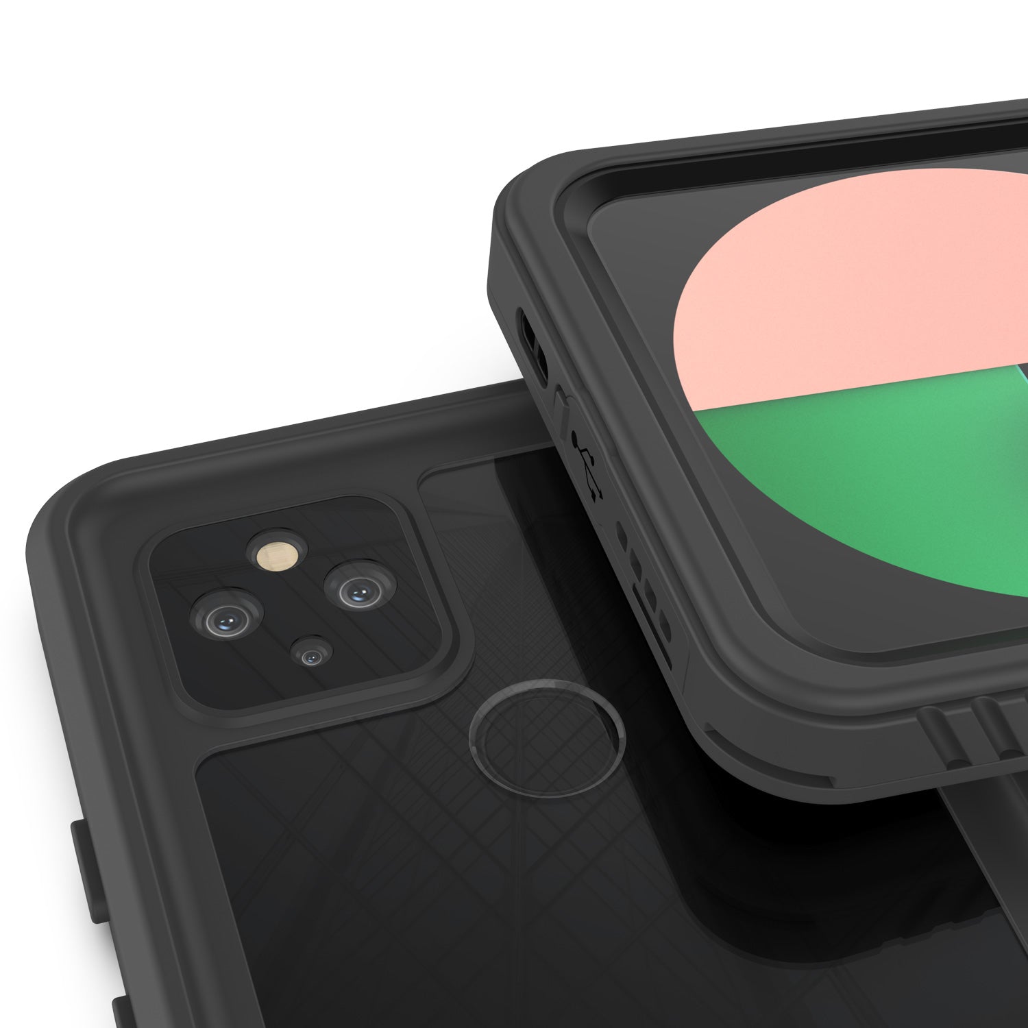 Google Pixel 4a 5G  Waterproof Case, Punkcase [Extreme Series] Armor Cover W/ Built In Screen Protector [Black]