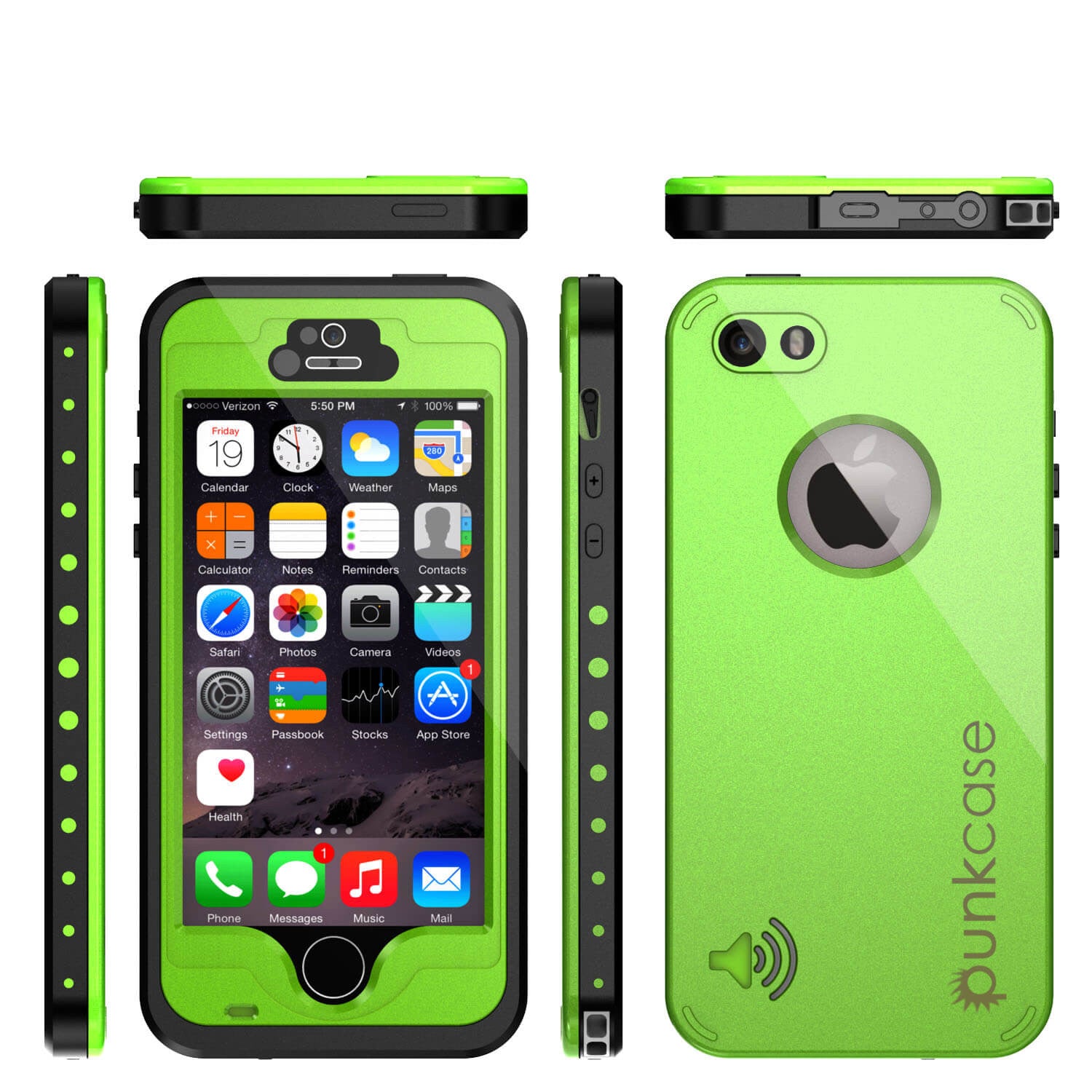 iPhone 5S/5 Waterproof Case, PunkCase StudStar Light Green Case Water/ShockProof iPhone 5S/5 Waterproof Case, PunkCase StudStar Light Green Case Water/ShockProof