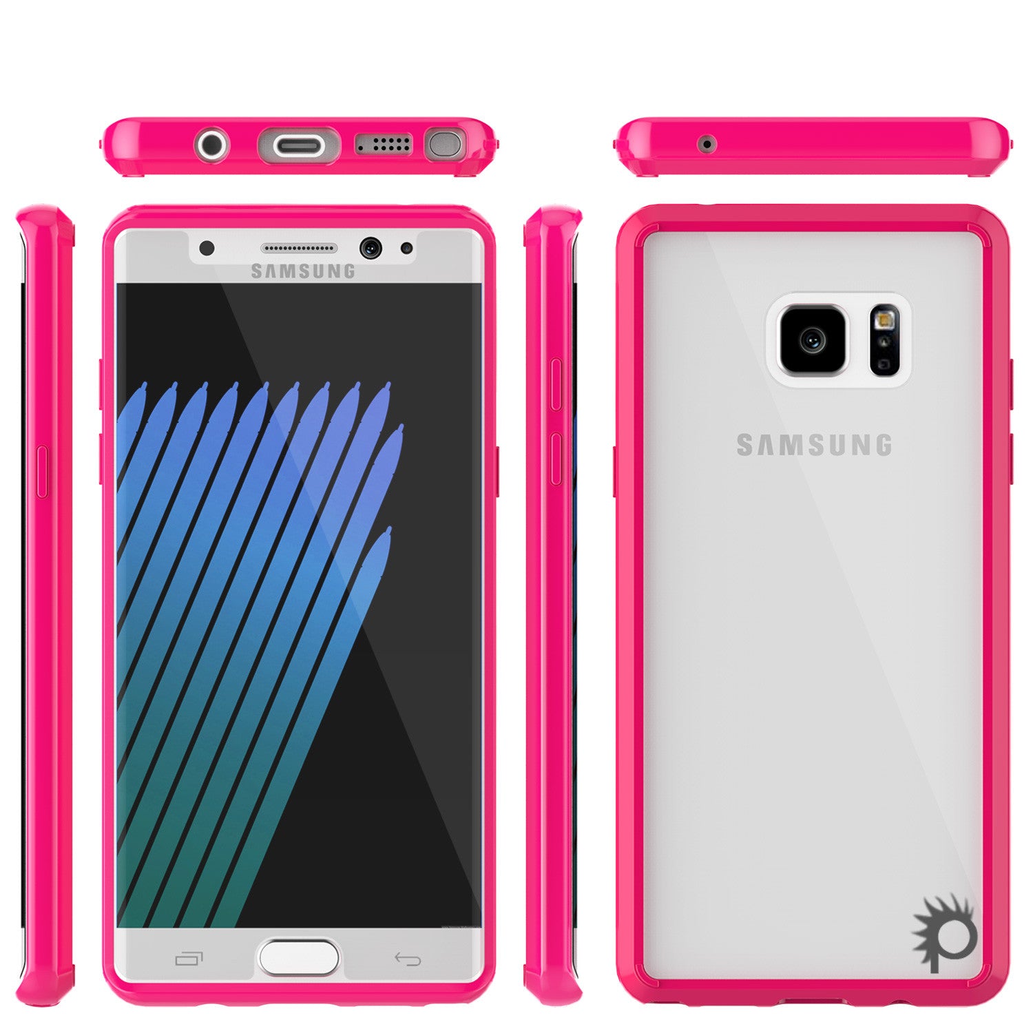 Note 7 Case Punkcase® LUCID 2.0 Pink Series w/ PUNK SHIELD Screen Protector | Ultra Fit