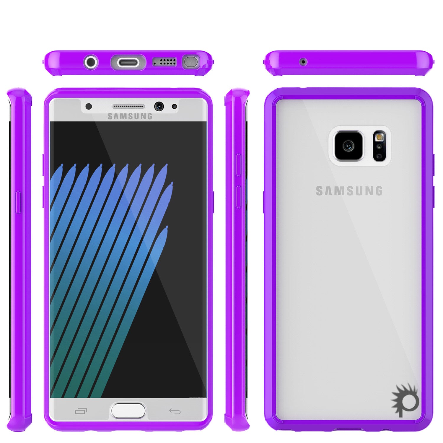 Note 7 Case Punkcase® LUCID 2.0 Purple Series w/ PUNK SHIELD Screen Protector | Ultra Fit