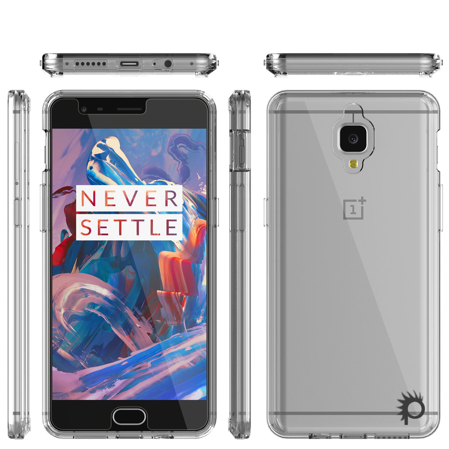 OnePlus 3 Case Punkcase® LUCID 2.0 Clear Series w/ SHIELD GLASS Lifetime Warranty Exchange