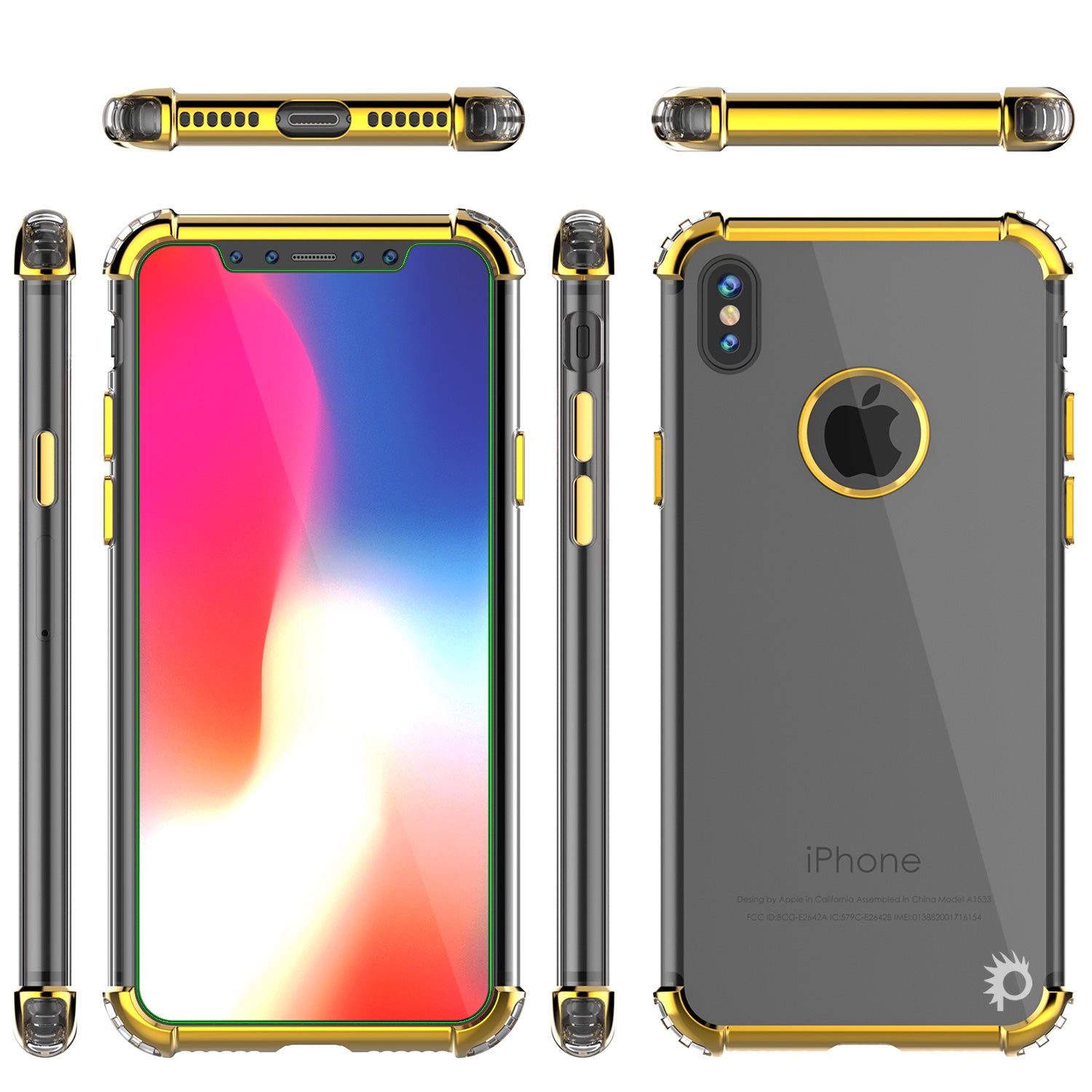 iPhone X Case, Punkcase BLAZE Gold Series Protective Cover W/ PunkShield Screen Protector