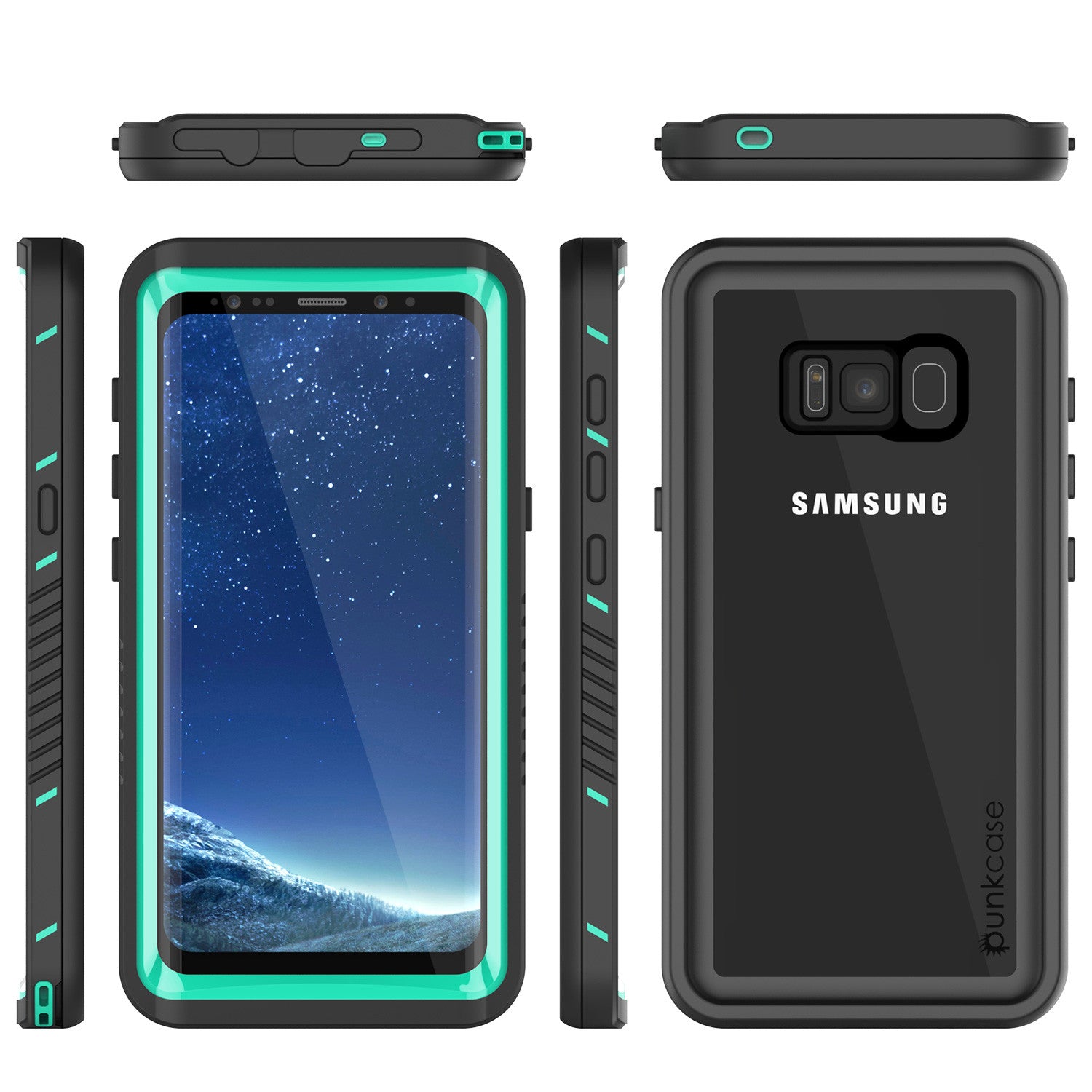 Galaxy S8 Waterproof Case, Punkcase [Extreme Series] Slim Fit with Built In Screen Protector for Samsung Galaxy S8 [Teal]