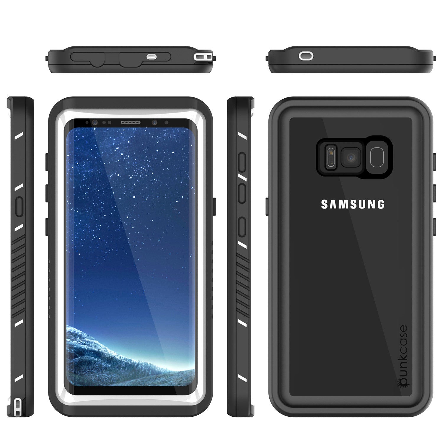 Galaxy S8 Waterproof Case, Punkcase [Extreme Series] [Slim Fit] [IP68 Certified] [Shockproof] [Snowproof] [Dirproof] Armor Cover [White]