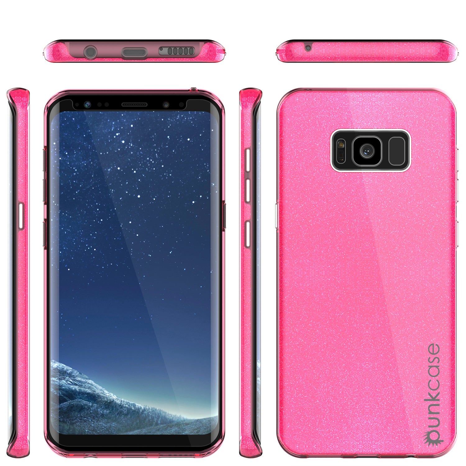Galaxy S8 Case, Punkcase Galactic 2.0 Series Ultra Slim Protective Armor TPU Cover w/ PunkShield Screen Protector [Pink]